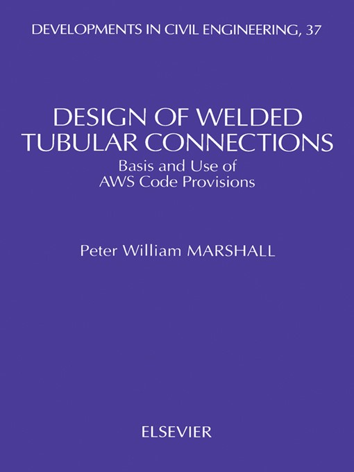 Upplýsingar um Design of Welded Tubular Connections eftir P.W. Marshall - Biðlisti